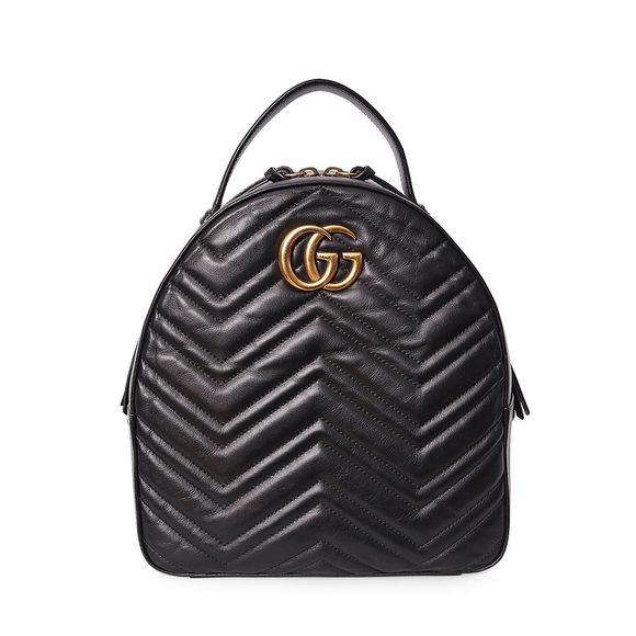 Gucci Handbags - GUCCI Matelasse Marmont GG Backpack Black